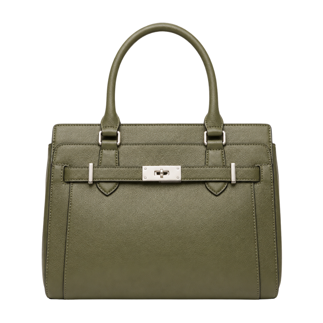 Olive Leather Handbag for Everyday Carry