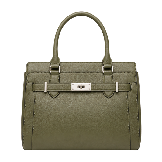 Olive Leather Handbag for Everyday Carry