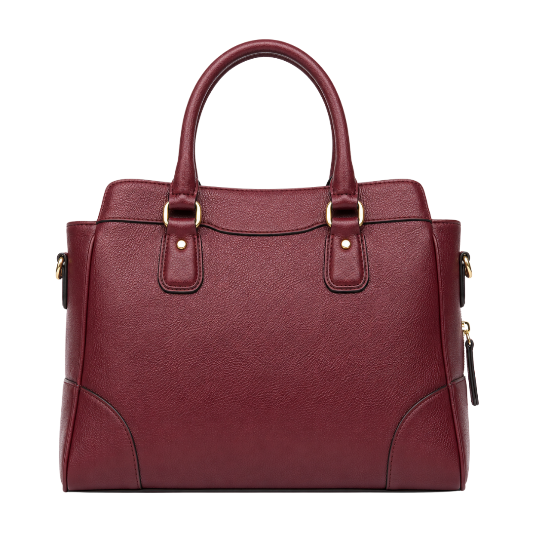 Medium Burgundy Leather Handbag