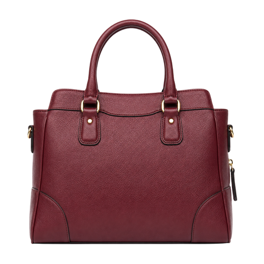 Medium Burgundy Leather Handbag
