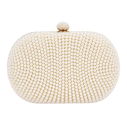Pearl Beaded Box Clutch