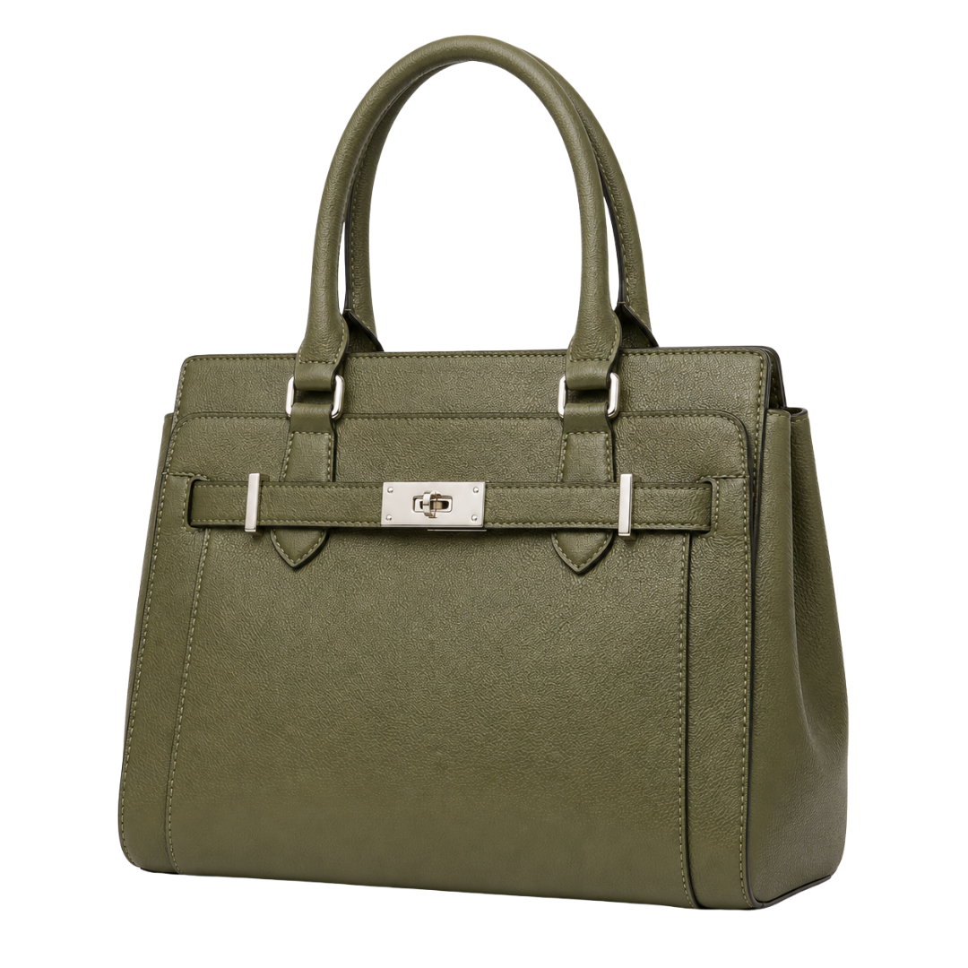 Olive Leather Handbag for Everyday Carry