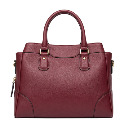 Medium Burgundy Leather Handbag