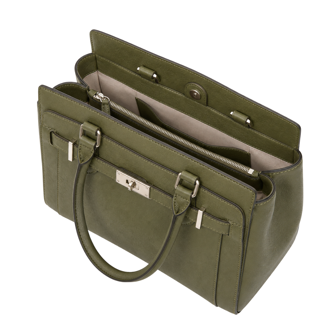 Olive Leather Handbag for Everyday Carry