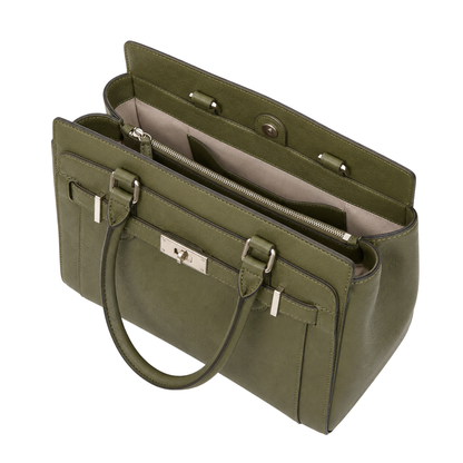 Olive Leather Handbag for Everyday Carry