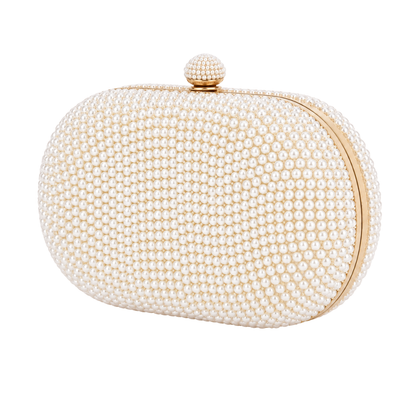 Pearl Beaded Box Clutch